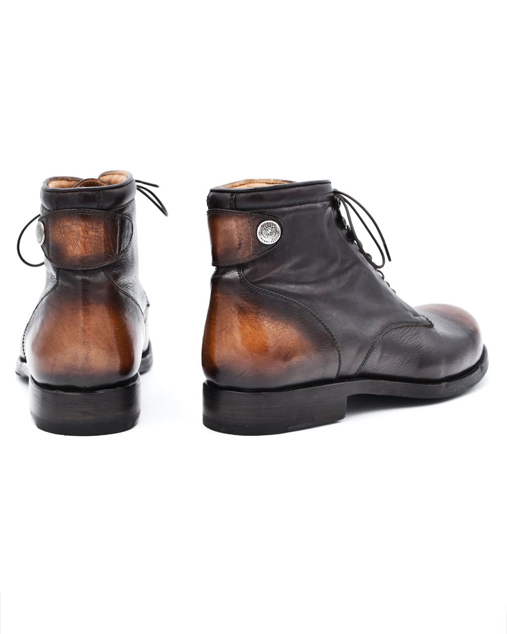 Alberto Fasciani Elias Burnished Brown Lace Up Boot
