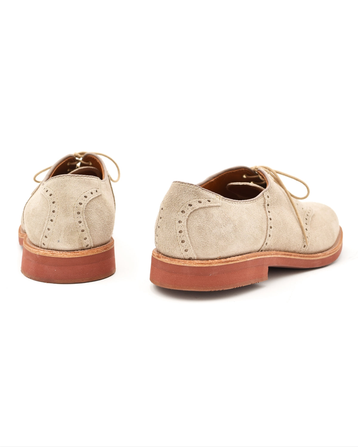 Alden 9945 Saddle Blutcher in Milkshake Suede