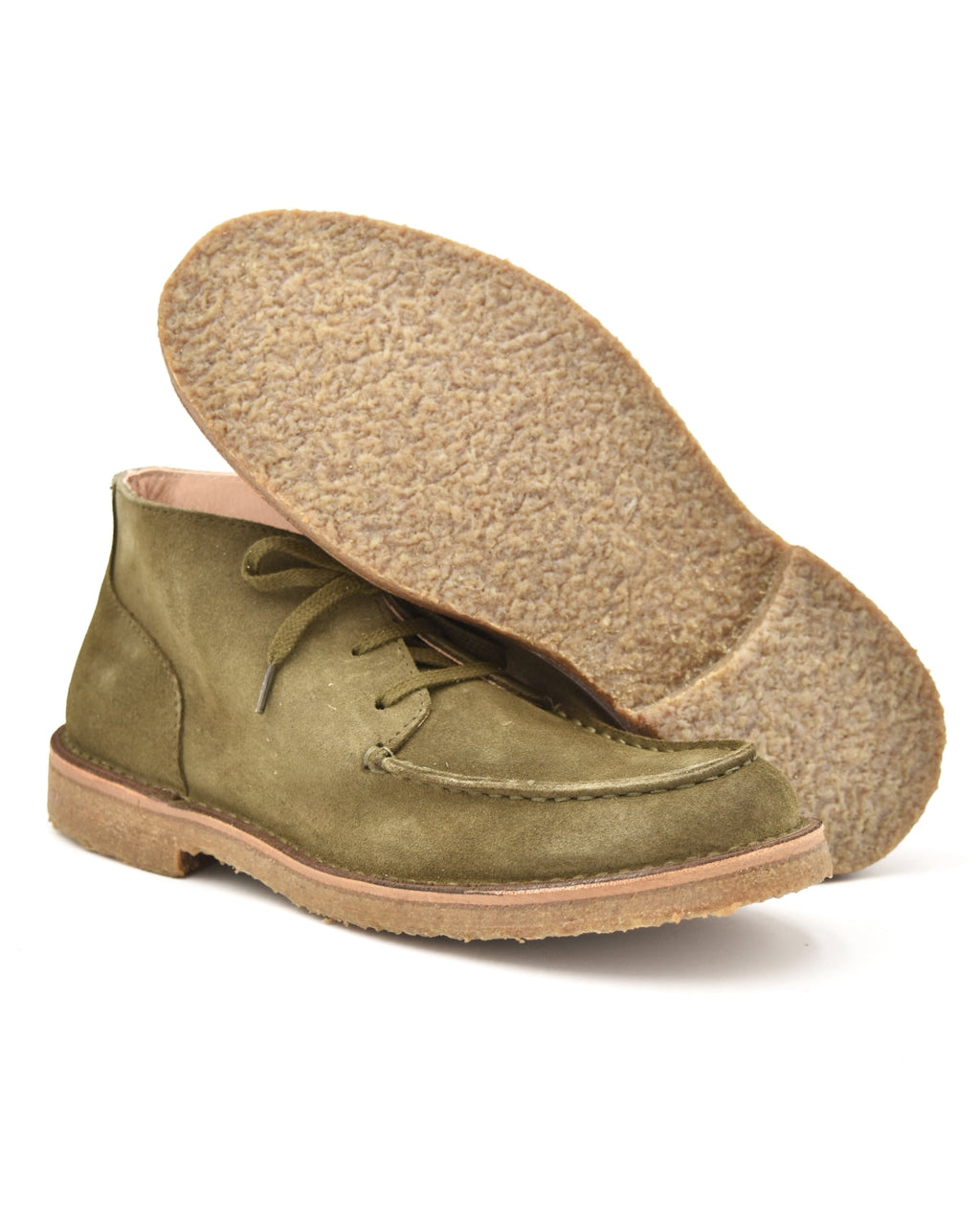 Astorflex Duekeflex 3-Eye Chukka in Khaki Green Suede